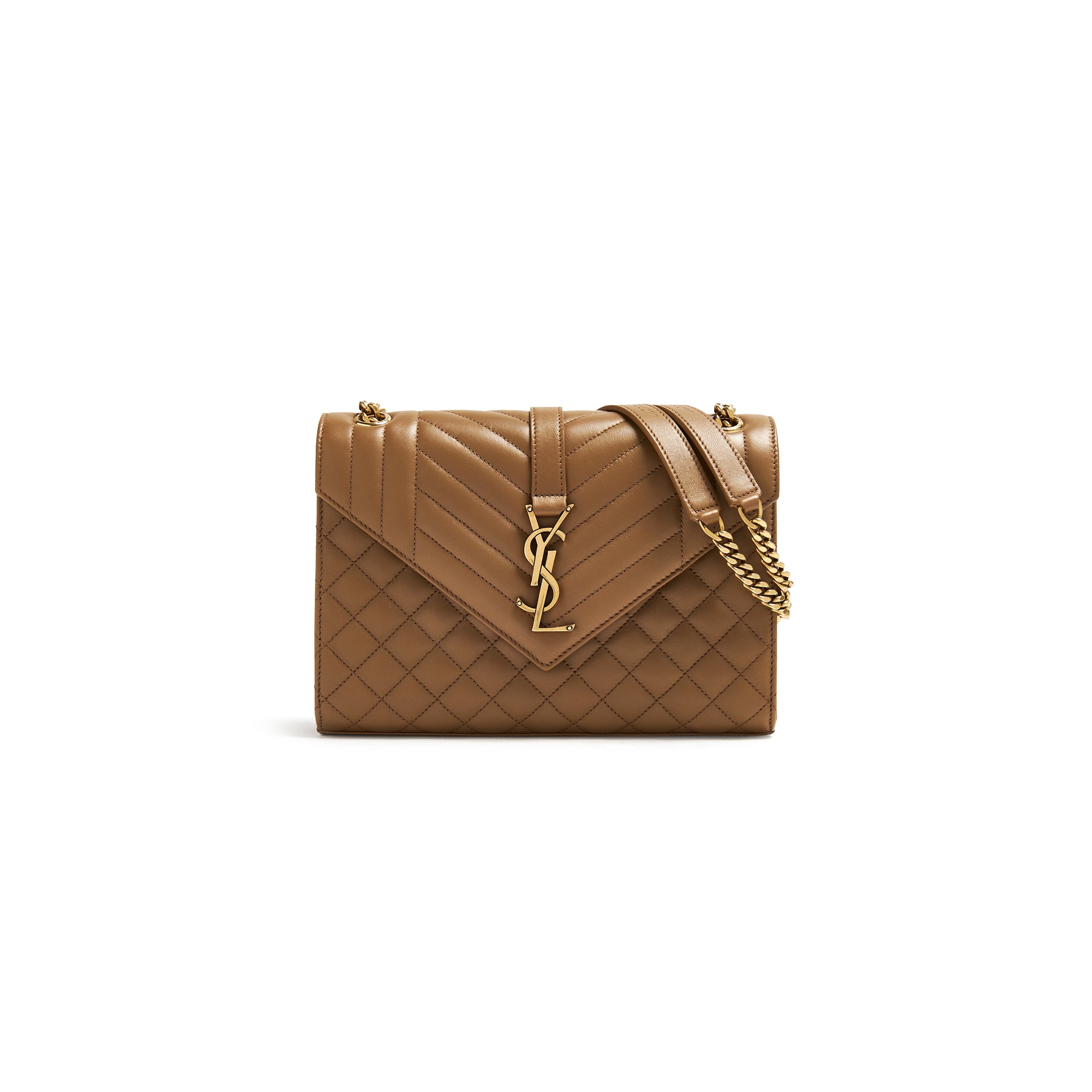 YSL ENVELOPE MEDIUM IN SMOOTH LEATHER 600185AACT72760 (24*17.5*6cm)